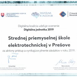 SPŠE získala ocenenie "Digitálna jednotka"